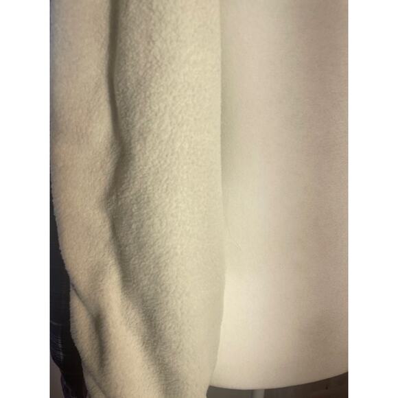 LL Bean Women's Size Small Shirt Jacket Purple Plaid‎  with Fleece Lining - Picture 4 of 6